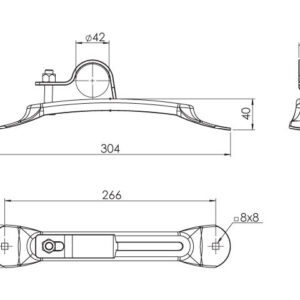 Тримач крила Ø42мм - Tent.Ua