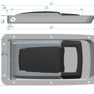 ЗАМОК ДЛЯ ФУРГОНА ВРІЗНИЙ 320мм*165мм діам 16 мм нерж - Tent.Ua