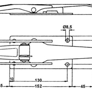 Замок для борта 260*75 мм цинк Польща - Tent.Ua
