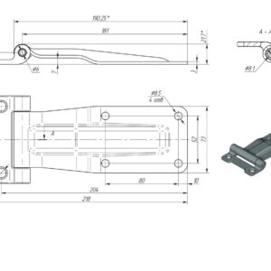Петля 180*35*73*3 мм Цинк - Tent.Ua