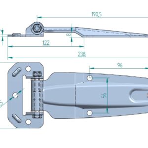 ПЕТЛЯ  190.5*47.5*3 мм НЕРЖ ІСПАНІЯ - Tent.Ua