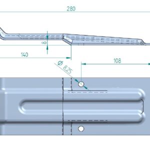 ПЕТЛЯ ДЛЯ ЗАДНІХ ДВЕРЕЙ  280*90*3 НЕРЖ ІСПАНІЯ - Tent.Ua
