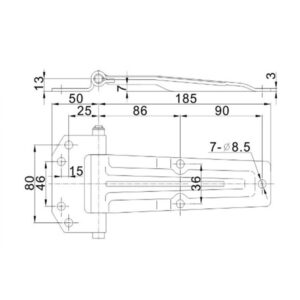 Петля 185*50*70*3 мм нерж Польща - Tent.Ua