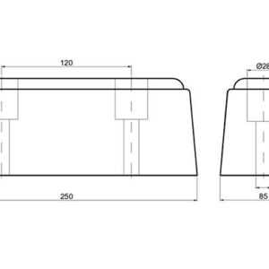 Відбійник гумовий 248х83х91 Польща - Tent.Ua