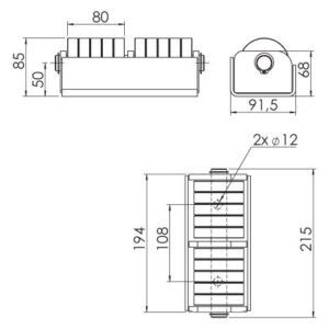 Відбійник роликовий  215х91х85 Турція - Tent.Ua