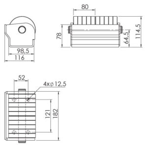 Буфер роликовий   182х116х114 Турція - Tent.Ua