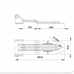 ПЕТЛЯ ДЛЯ ЗАДНІХ ДВЕРЕЙ  295*80*3 мм ЦИНК Турция - Tent.Ua