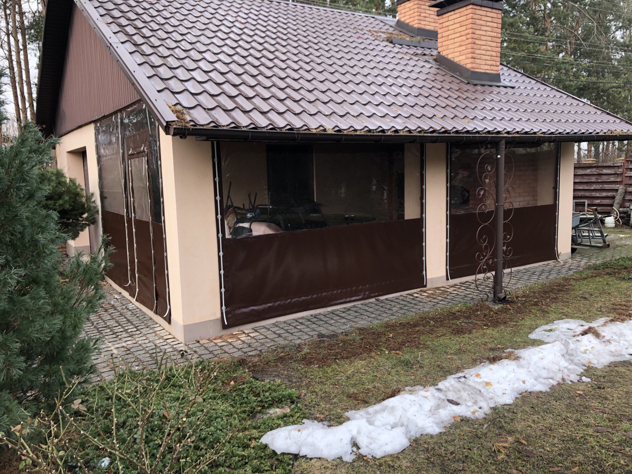 тентові прозорі вікна для тераси ан замовлення