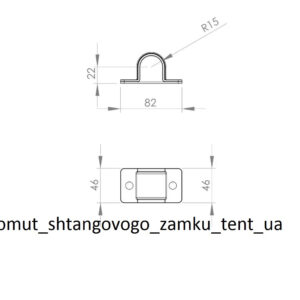 Хомут штангового замку 22 мм (нерж) - Tent.Ua