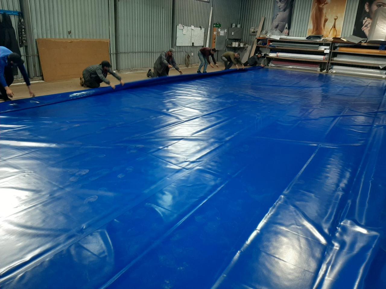 Материал тентовий ПВХ 650 г/м2, матеріал тентовий,синя тентова тканина - Tent.Ua - Зображення 4