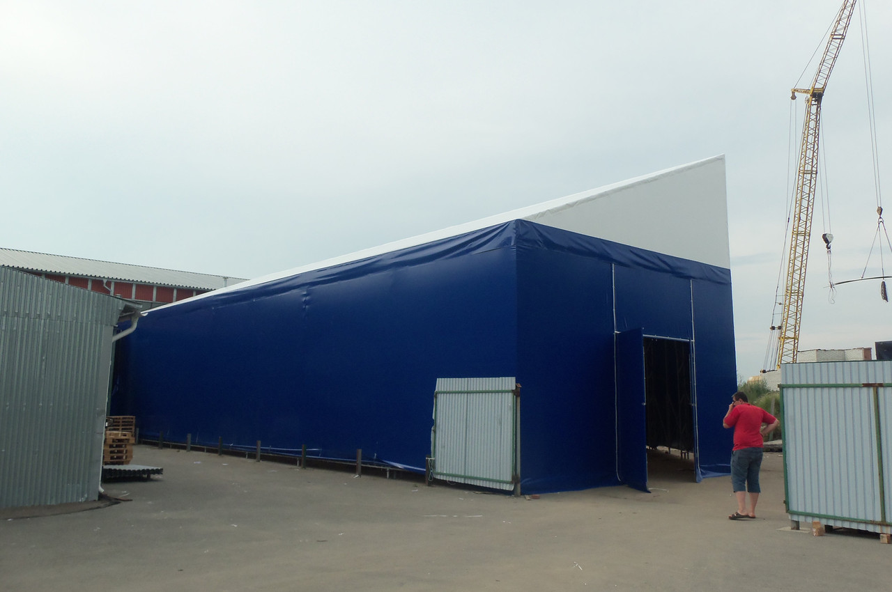 Материал тентовий ПВХ 650 г/м2, матеріал тентовий,синя тентова тканина - Tent.Ua - Зображення 8